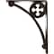 Ekena Millwork Crawley Wrought Iron Bracket, (Triple center brace), Antiqued Pale Gold 2"W x 7 1/2"D x 10"H BKTM02X07X10TCRAPG - alternate 6